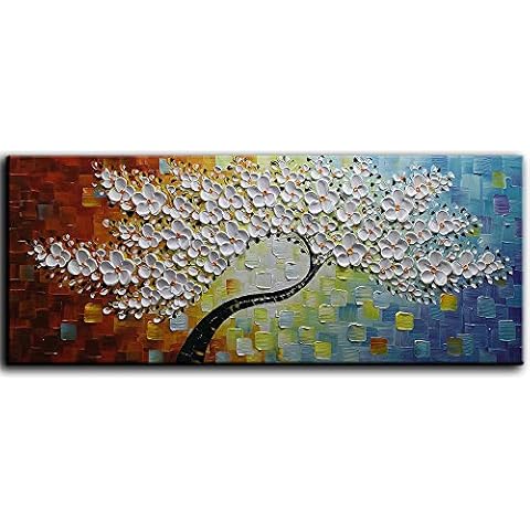 YaSheng Art Hand-Painted Flowers Oil Painting On Canvas Cover