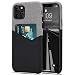 Produktbild Tasikar iPhone 11 Pro Max Hülle Leder und Stoff Brieftasche Hülle Kartenhalter Slot Handytasche Kompatibel mit iPhone 11 (Schwarz)
