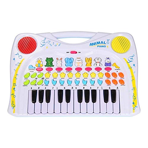 Let's Play Kinderpiano - Keyboard met Opnamefunctie - met 8 Dierengeluiden - Elektronische Speelgoed Piano met…