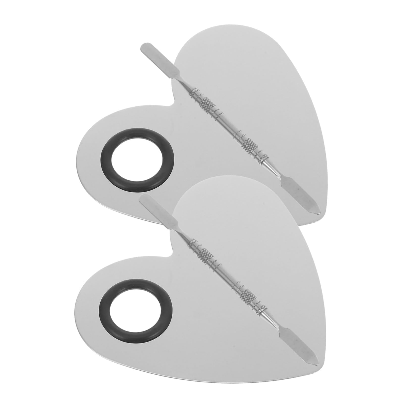 BIUDECO Nail Art Palette Makeup Ring with Mixing Plate Nail Mixer Smooth and Easy to Clean