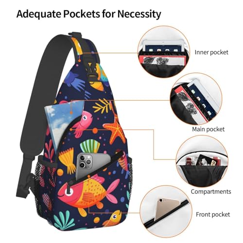 Morrales Urbanos Coloridos con Estampado de Pescado Ocean miniatura 4