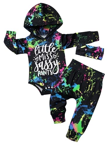 Image of KANGKANG Newborn Baby Girl Long Sleeve Hoodie Pullover Sweatshirt Pants Set Infant Fall Winter Outfits