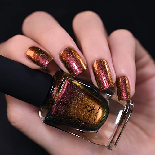Image of ILNP Greatness (H) - Red to Gold Holographic Ultra Chrome Nail Polish, Chip Resistant, 7-Free, Non-Toxic, Vegan, Cruelty Free, 12ml