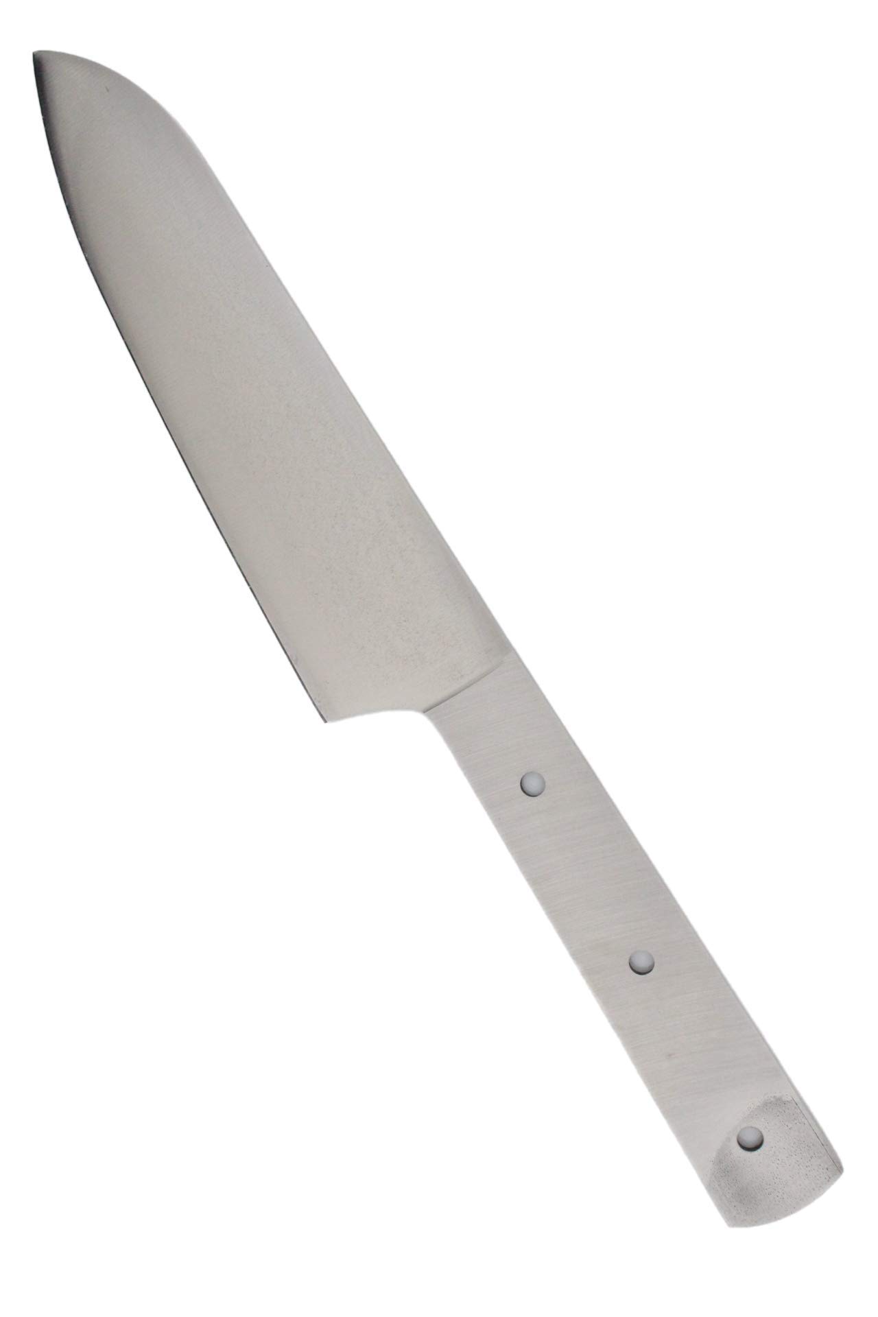 BRUSHED SATIN STAINLESS STEEL KITCHEN KNIFE BLANK - KNIFE MAKING SUPPLIES - PREMIUM KNIFE SUPPLY (PKS 9 SANTOKU)