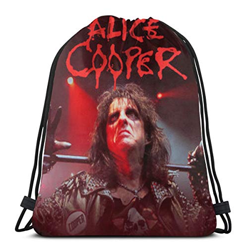 Alice Fan Cooper Drawstring Backpack Saca La Mochila Cuerda Unisex con Bolsas Zapatos para Deporte Gimnasio Senderismo Bicicleta Nadar