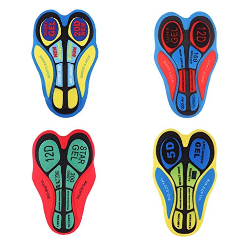 #N/a 4 Unidades Calções de Ciclismo à Prova de Choque em Gel Macio E Almofadas com Almofada Acessóri