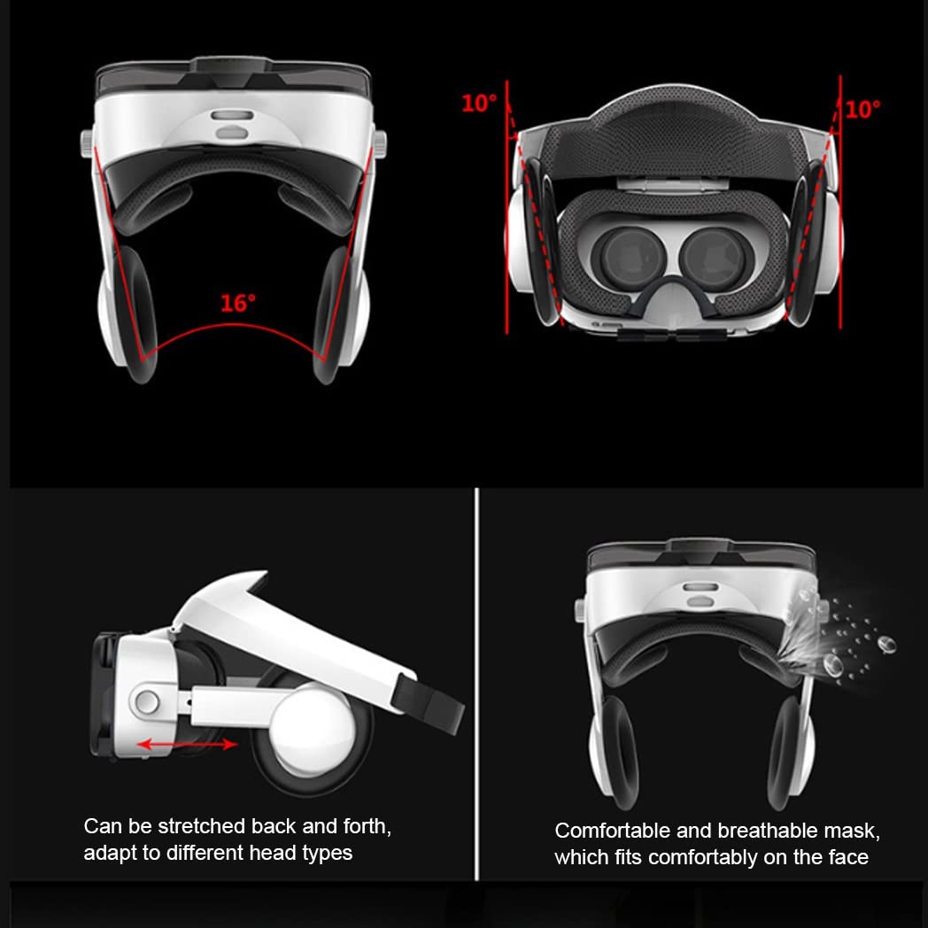 Gafas de Realidad Virtual, 3D VR Gafas con Controlador Bluetooth para Juegos Visión Panorámico VR Glasses para iPhone 13 Pro Max/13 Pro/13/12/11, para Samsung Galaxy S21, Huawei, Xiaomi