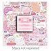 50Pcs Quote Stickers, Positive Stickers Motivational Waterproof Vinyl Stickers for Water Bottle Laptops Computers Vision Board for Women Adults Students Teachers Teens (Pink50)