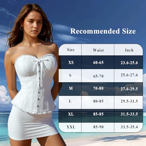 Bustier gothique vintage chic et corset pour femmes noir - 5