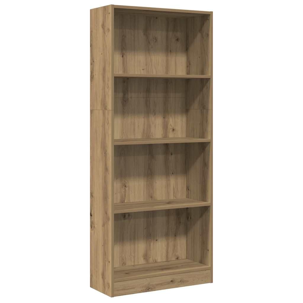 vidaXL Bibliothèque chêne Artisanal 60x24x143 cm Bois d'ingénierie, étagère à Livres, Porte-​Livres, Support à Livres, Armoire de Rangement