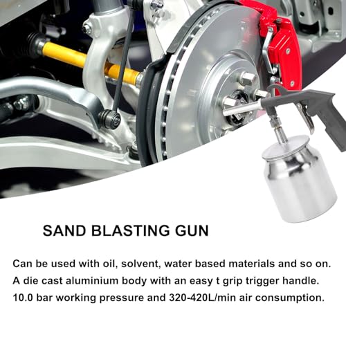 Sandblaster Air Blaster Sandblasting Spray Gun Set Kit Spraying Cleaning for Removal Polishing Mechanical Parts