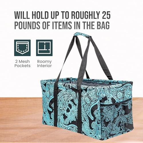 Image of Extra Large Utility Tote Bag - Oversized Collapsible Pool Beach Canvas Basket