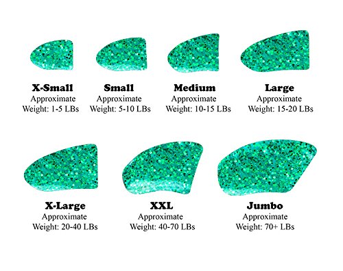 Purrdy Paws 40-Pack Soft Nail Caps For Dogs Claws Seafoam Glitter X-Large #TOP1