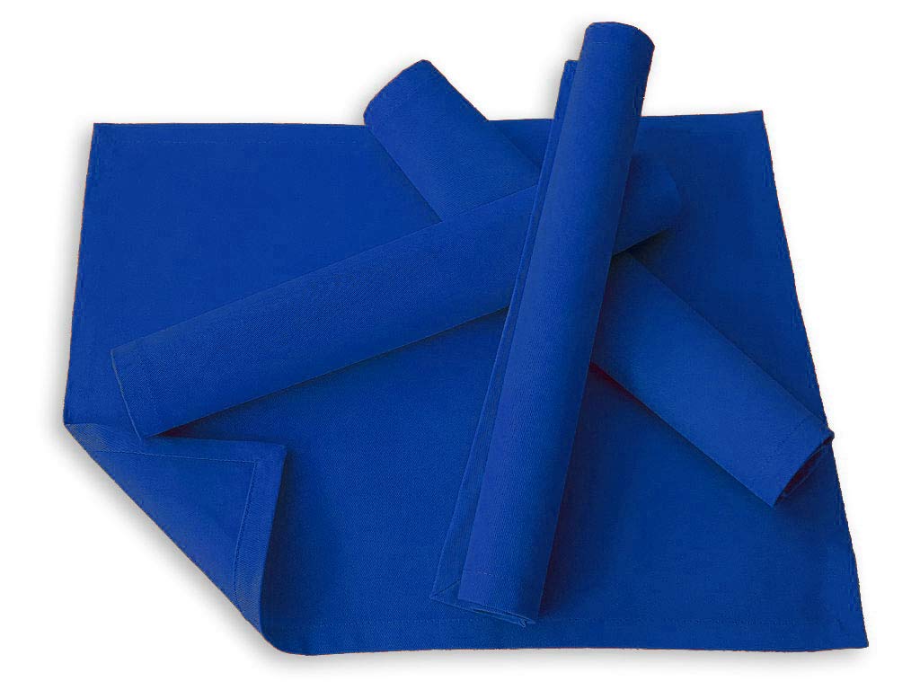 Lemos Home Place Mat Set of 4 Approx. 46 x 36 cm Cotton Many Colours (Blue)