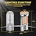 iFunyLED 10Pcs Super Bright 194 T10 168 2825 W5W 34-SMD 3014 Chipsets Replacement LED Bulb for Car Trunk Interior Dome Map Door Courtesy License Plate Lights - Amber Yellow
