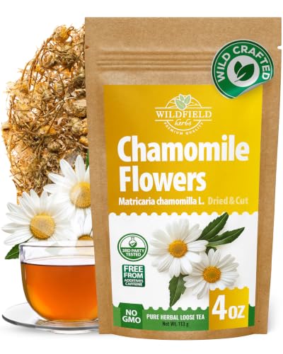 4 oz. Chamomile Flowers Herbal Tea (Matricaria Chamomilla) - 113g Dried Chamomile Flower Herb Tea Té De Manzanilla