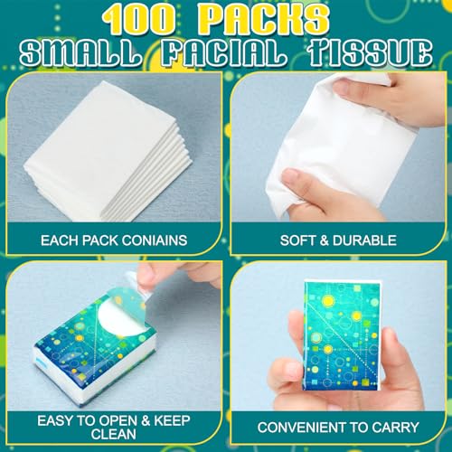 Image of Therwen 100 Pack Pocket Tissues Travel Bulk 1000 Sheet, Artsy