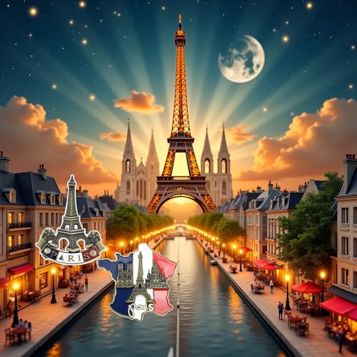 Imanes decorativos Francia mapa 3D resina set 2 piezas miniatura 5