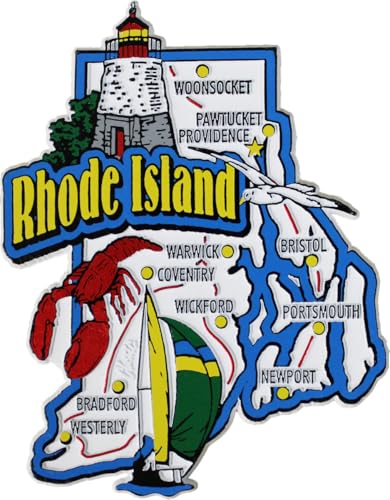 Imán decorativo Rhode Island 3 x 4 pulgadas