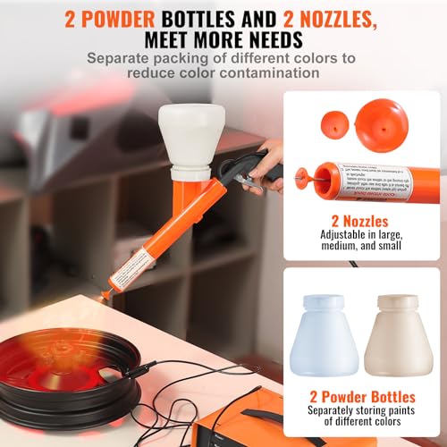 Image of VEVOR Powder Coating System, 50KV Electrostatic Output Powder Coating Kit with Foot Switch, Spray Gun, Nozzles and Powder Cups, Powder Coating Equipment for Home DIY and Commercial Production