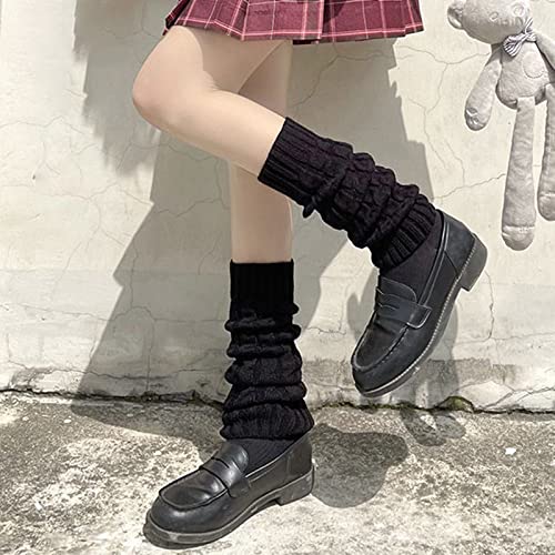 Image of Women Y2k Leg Warmers Ribbed Knitted Harajuku Kawaii Leg Warmers Streetwear