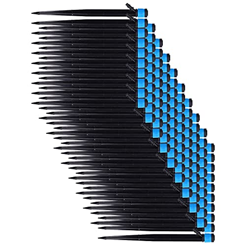 Jopwkuin Goutteurs Goutte à Goutte, tête d'arrosage Goutte à Goutte goutteur d'irrigation réglable 100 pièces 0-70L/H pour l'irrigation des Fruits et légumes