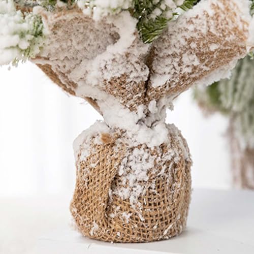 YIGETREE Árvore de Natal flocada de mesa; mini árvore de Natal artificial; decoração de férias de me