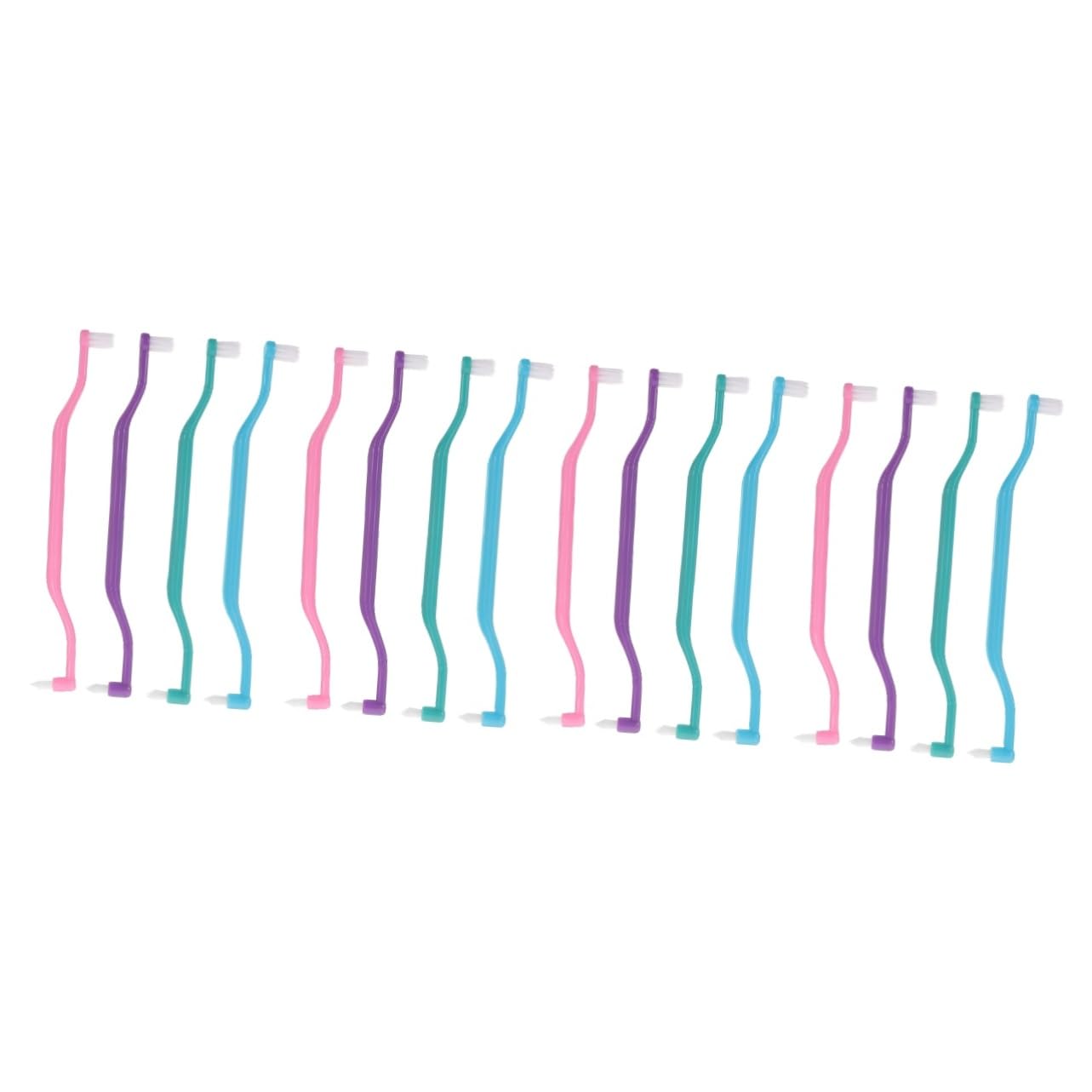 Beaupretty 16 Pièces Brosse À Dents Double Tête Brosse À Dents De Voyage Brosses Interdentaires De Gomme Brosses Interdentaires De Voyage Brosses À Dents Coniques Résistantes À L'Usure