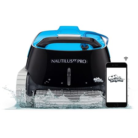 Dolphin Nautilus CC Pro Wi-Fi Robotic Pool Vacuum Cleaner up to 50 FT - Waterline Scrubber Brush