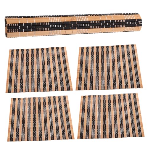 WRITWAA 5 piezas Alfombrillas de Bambú para Sauna de Aislamiento Térmico y Baños para Sauna Hogar y Cómodas y Resistentes al