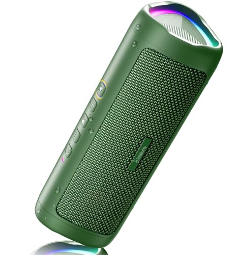Image of Bluetooth Speaker, 20W HD Sound, Portable Wireless, IPX5 Waterproof, Up to 24H Playtime, TWS Pairing, for Home /Party /Outdoor /Camping /Beach Essentials, Electronic Gadgets, Birthday Gift (Green)