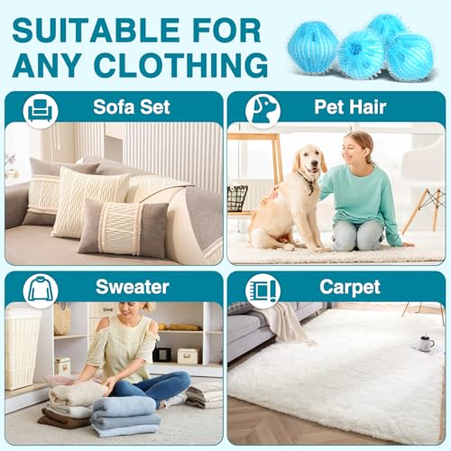 15 Stücke Tierhaarentferner Waschmaschine,Waschbälle,Haarfänger für Wäschetrockner,Flusenkugeln,Katzenhaarentferner Waschmaschine Wiederverwendbar Fusselbälle,Entfernt Tierhaare,Fusseln & Flusen