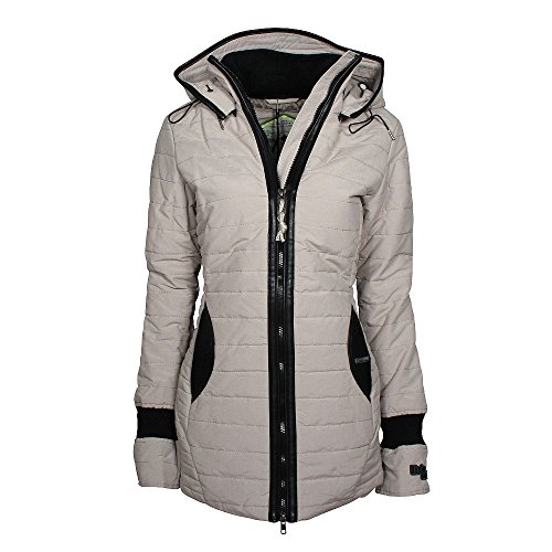 Khujo Midd Chaqueta, Beige, XL para Mujer