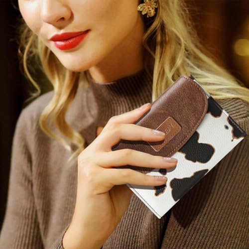 Image of SENDEFN Small Womens Wallet RFID Blocking Double Zipper Pocket Card Holder Purse