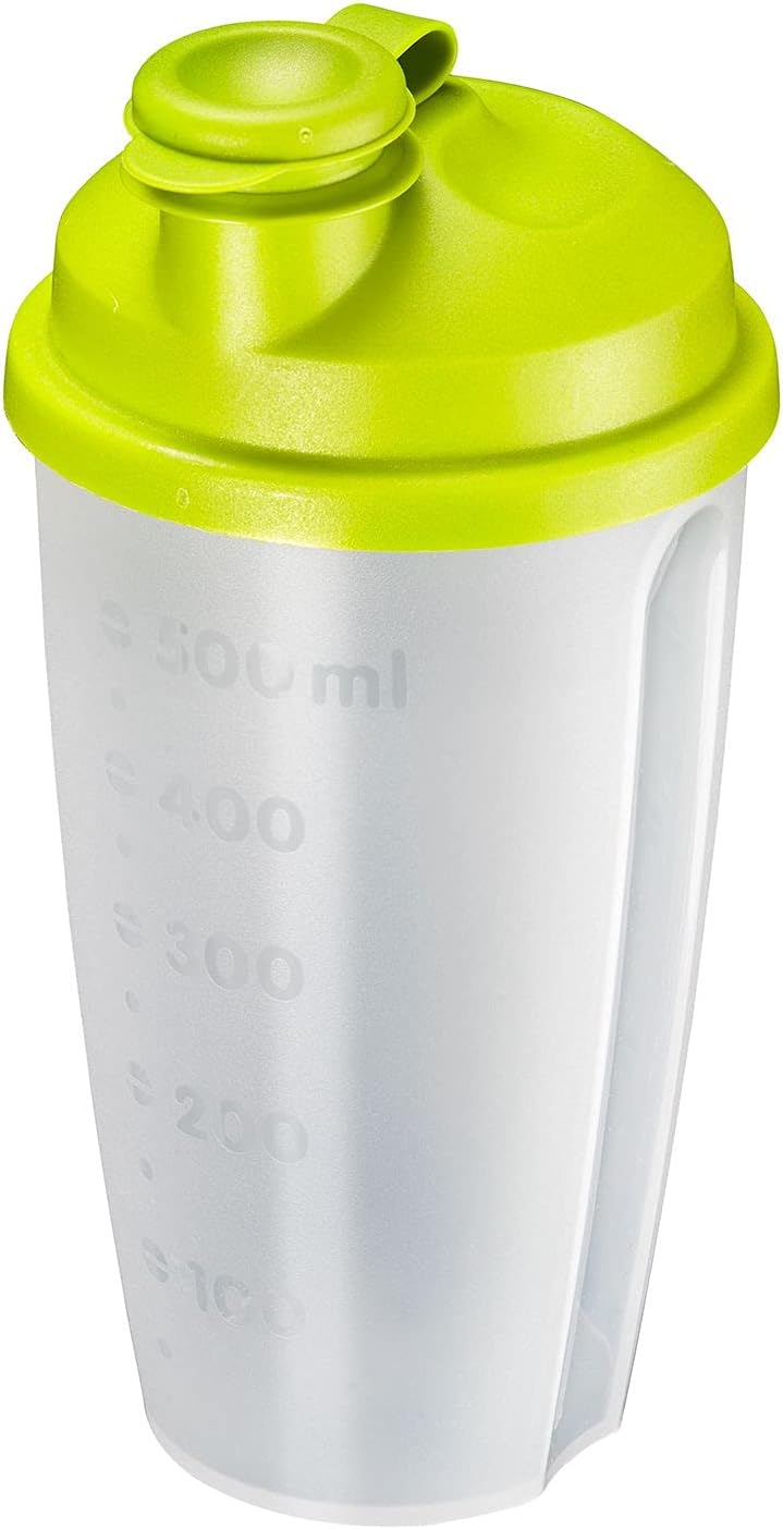 Westmark 3-Piece Salad Set, Modern Apple Green Plastic, 6.5L Bowl, 500ml Shaker, Servers