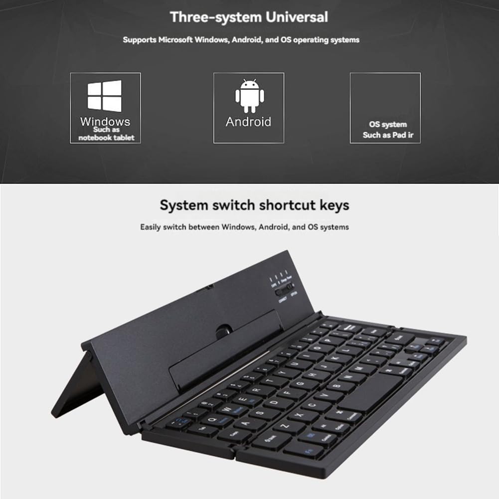 Tastiera Bluetooth Pieghevole da Viaggio Portatile Mini Tastiera BT Wireless per Telefono Cellulare Tablet Computer