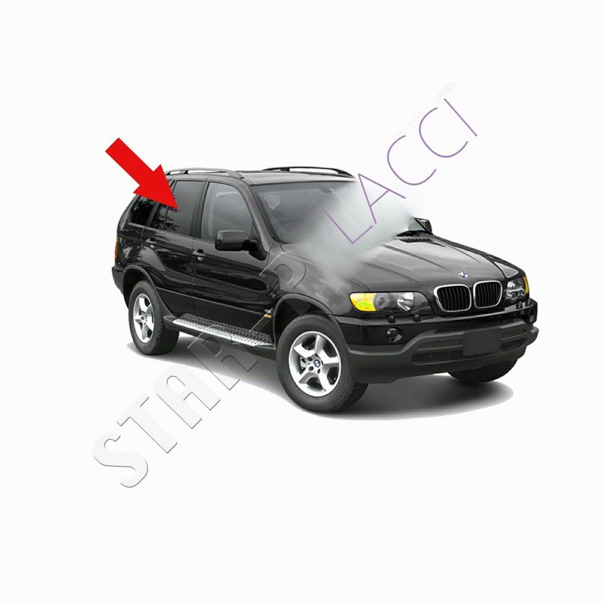 STARKIT PERFORMANCE Alzacristallo compatibile per BMW X5 E53 (2000-2006) ALZAVETRO POSTERIORE DESTRO (posteriore passeggero) 51357125060, 51358254914
