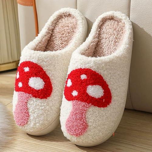 Halloween Slippers For Women 2025 Women Men Retro Memory Foam Plush Fluffy Warm Ghost Fuzzy Slipper Holiday Slip-on Indoor Outdoor House Shoes2