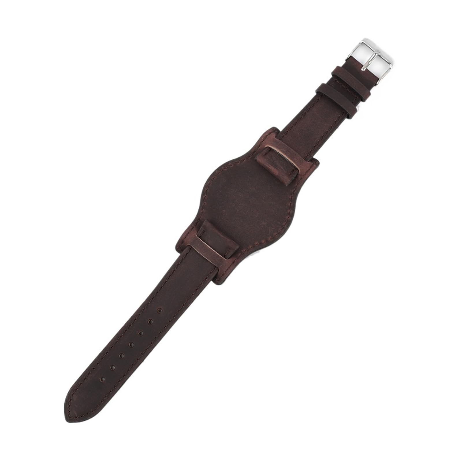 Cinturino per orologio in pelle Crazy Horse, cinturino vintage pull-up invecchiato da 18-24 mm, realizzato a mano a sgancio rapido