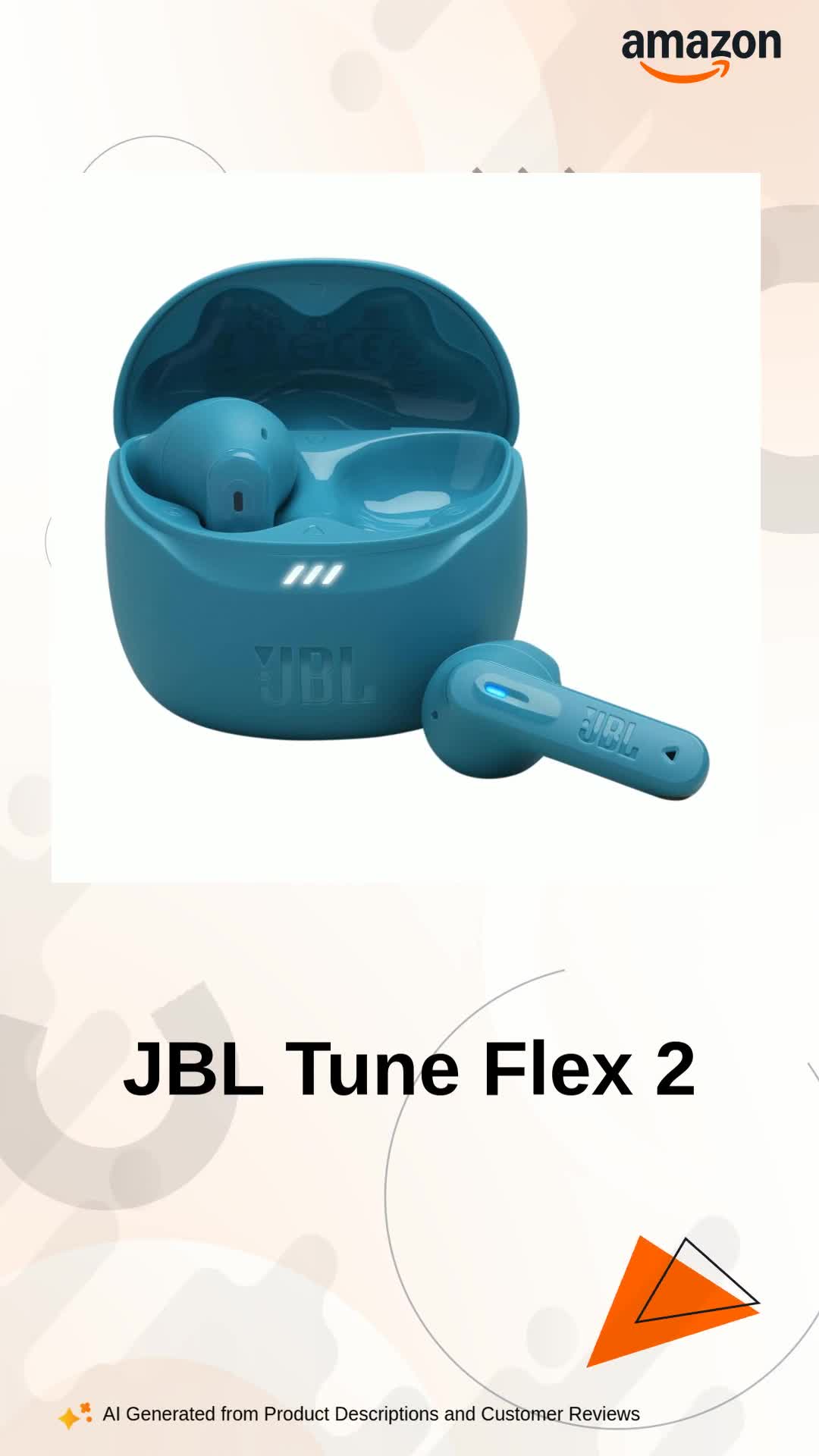 JBL New Launch Tune Flex 2 TWS, ANC Earbuds,48Hr Playtime,Dual