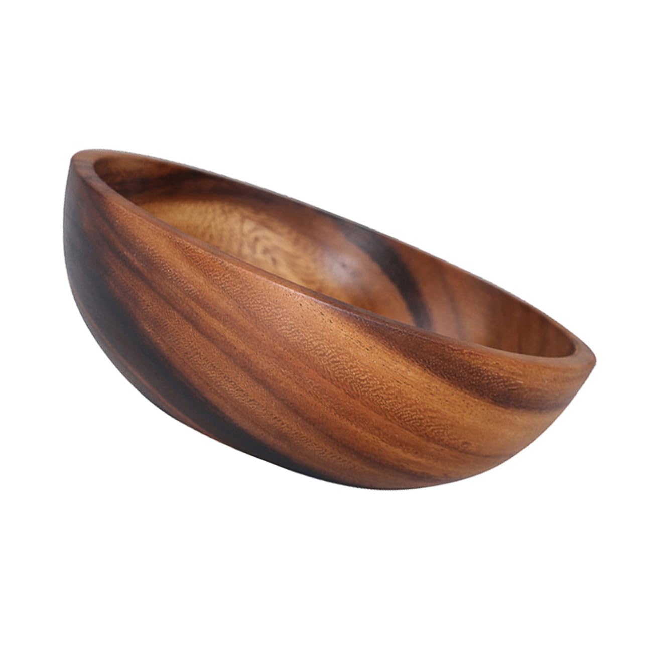 Bol en bois massif 24x7,5 cm pour salades et fruits de cuisine familiale