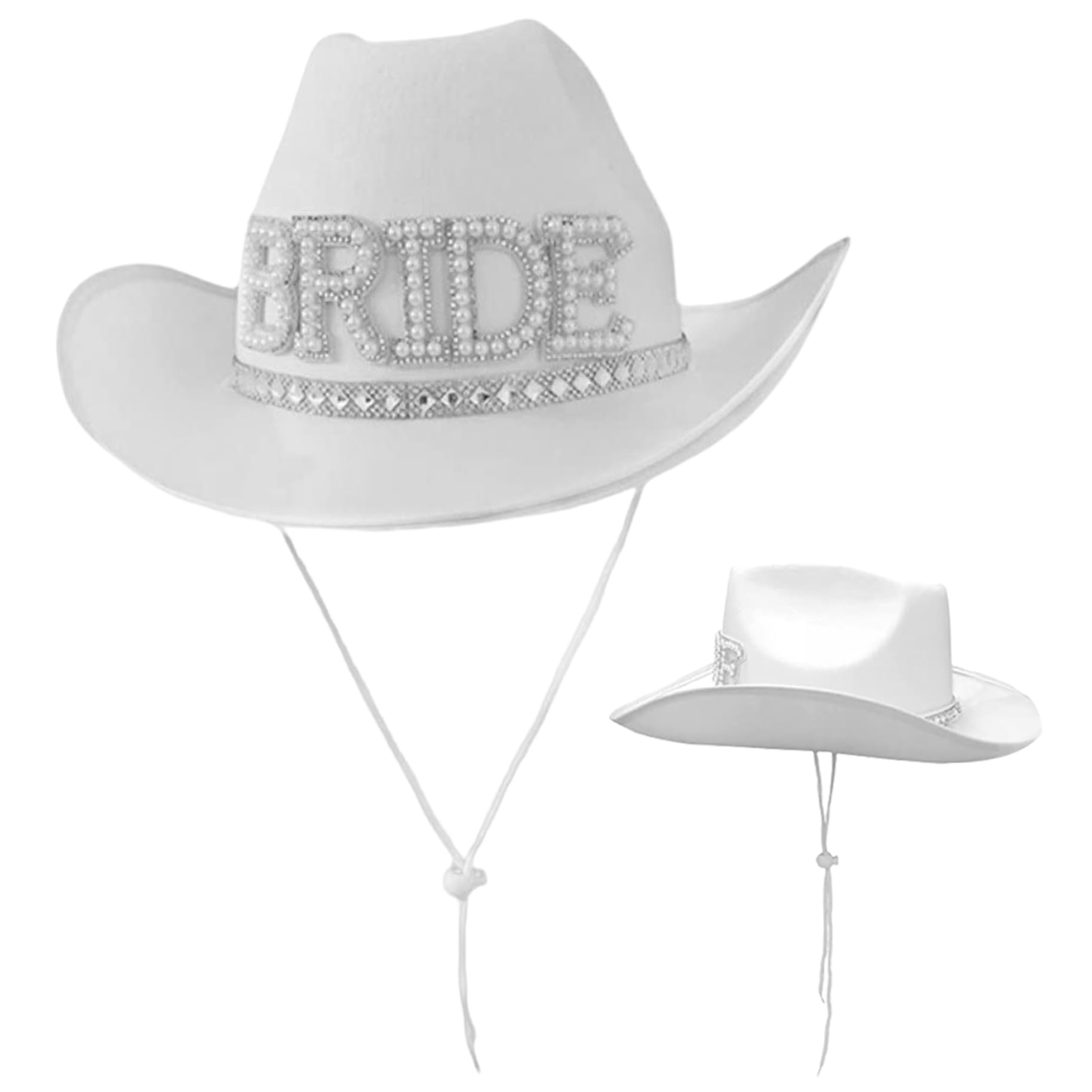 Gombado de vaquero, sombrero de vaquero Bride Cowgirl Hombo ancho de borde Panamá para la boda Cosplay Fancy Farty Play Play White, White Cowboy Gat