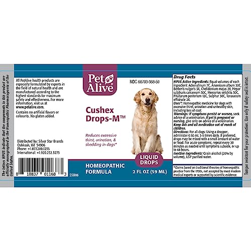 Petalive Cushex Dropsm Cushings Disease Pet Supplement 2fl Oz 59ml  Cucciolini Doodles Petalive cushex drops m cushings disease pet supplement 2fl oz  59ml   cucciolini doodles