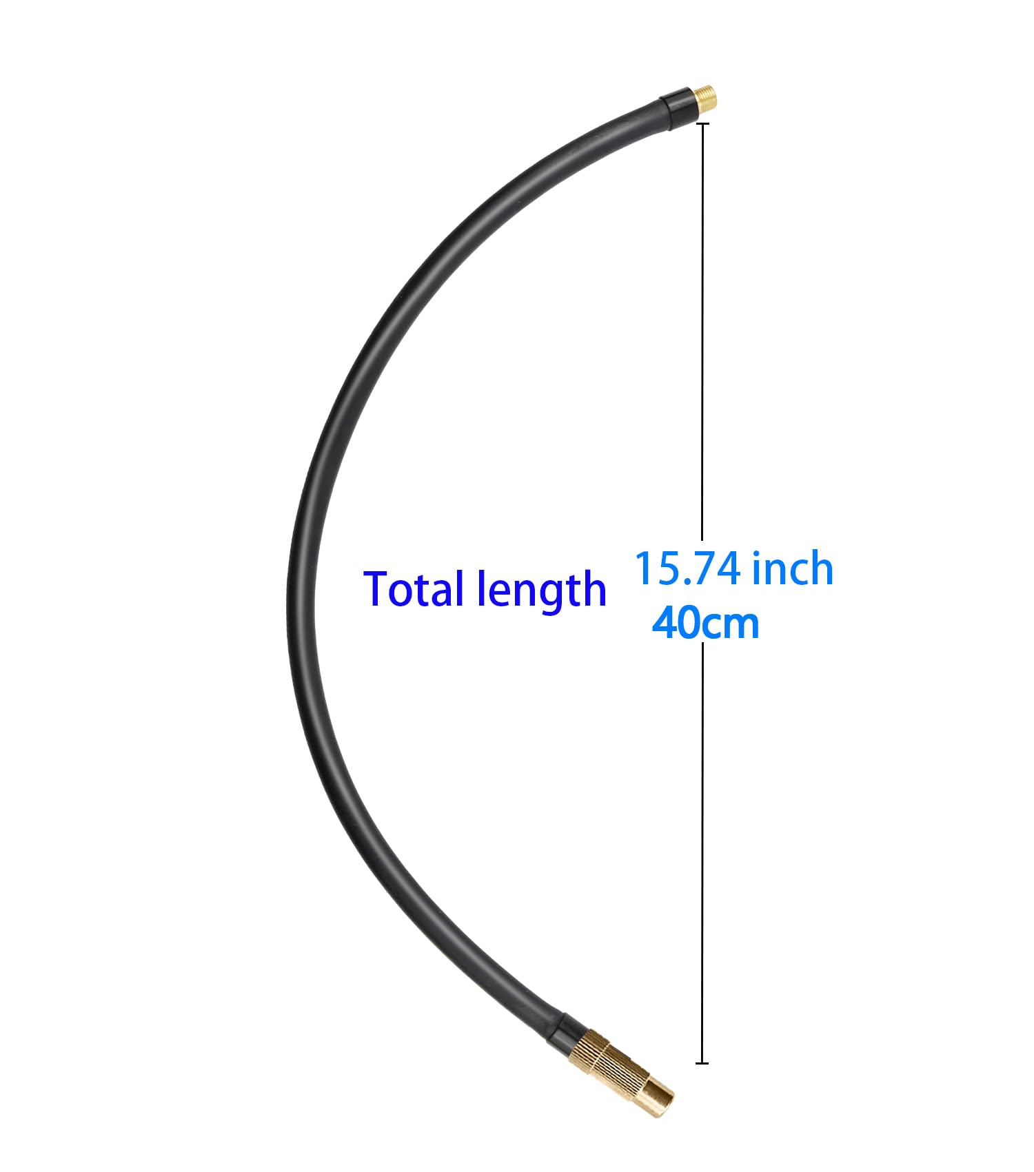 40cm Tubo di Prolunga con Adattatore Valvola Schrader & Presta - 2 in 1 Tubo di Estensione compatibile con Xiaomi Compressore Digitale Portatile, Universale per Pneumatici Auto Bicicletta Motociclo