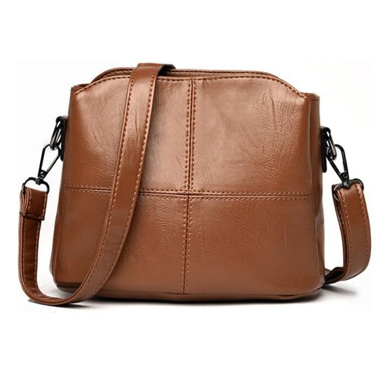 Bolsa Feminina De Luxo Tiracolo De Ombro Casual Pequena (Marrom-claro)