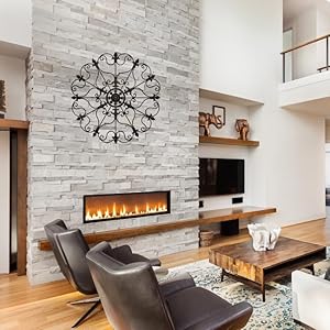 Metal Solid Mounted Medallion Hand painted Wall Decor 30×30 Large Metal Home Wall Art for Indoor and Outdoor Settings Vintage Christmas Decorations Holiday Wall Decorations Christmas Wall Art