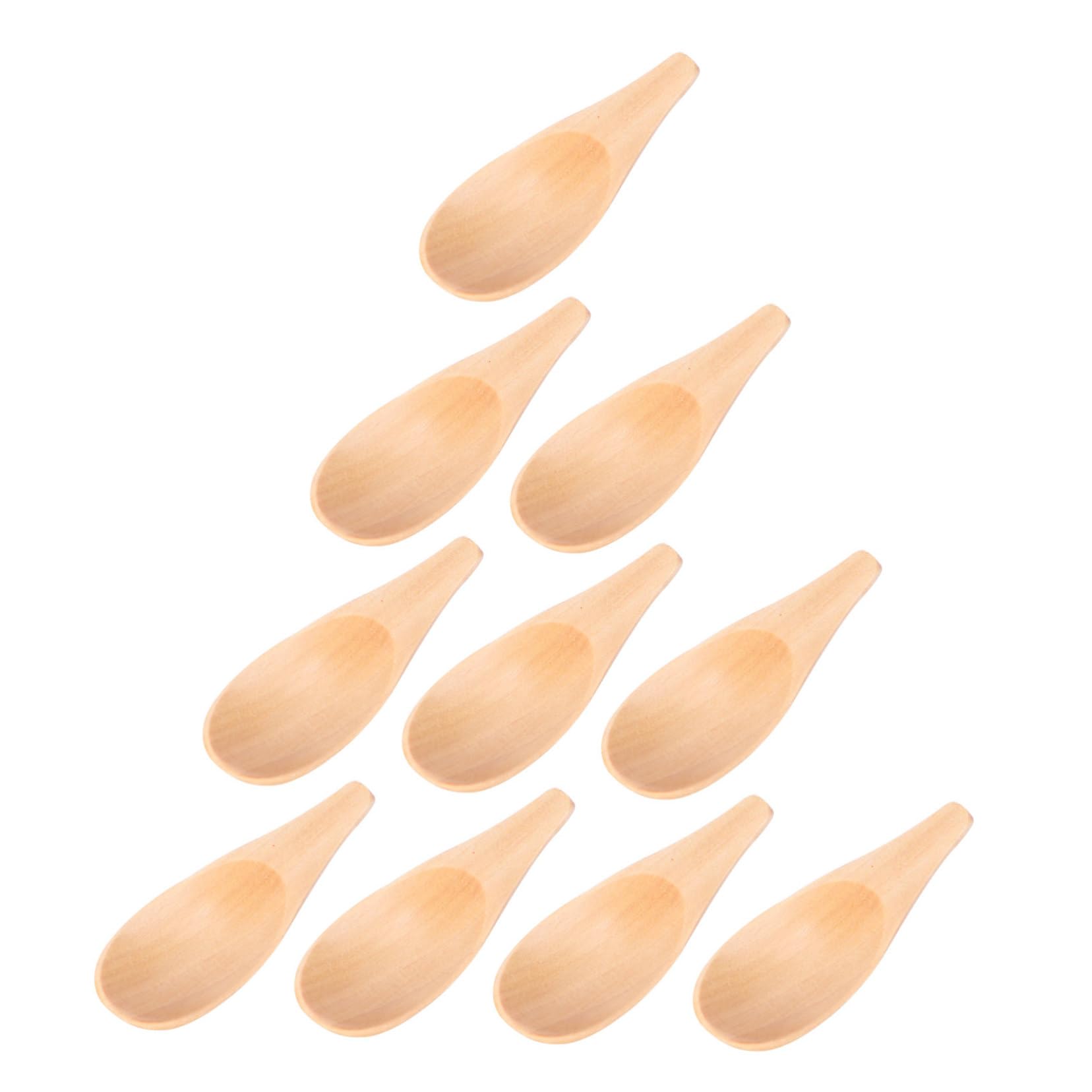 Ciieeo 8Pcs Mini Spoons Short Handle Tea Scoop Lightweight Easy to Clean Teaware Accessories for Sugar Salt Spice and Tea Use