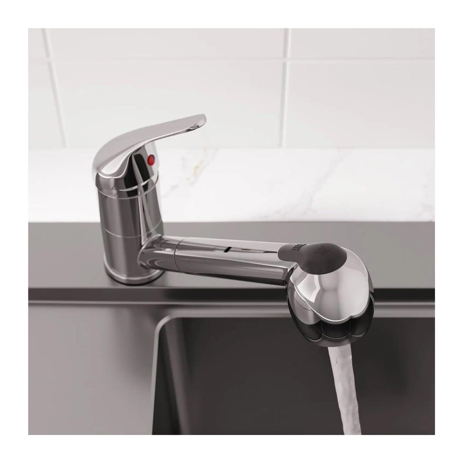 1Set for Camper Caravan Cromato Miscelatore Rubinetto Estraibile Spray Push Fit 12mm John Guest/Coda di Balena RV Parti e Accessori Accessori per Ricambi Camper