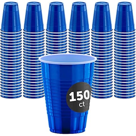 DecorRack 150 vasos de plástico para fiestas, 12 onzas, desechables, sin BPA Cover
