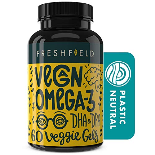 Freshfield Vegan Omega 3 DHA Supplement: Better Than Fish Oil! Algae Oil, Plant